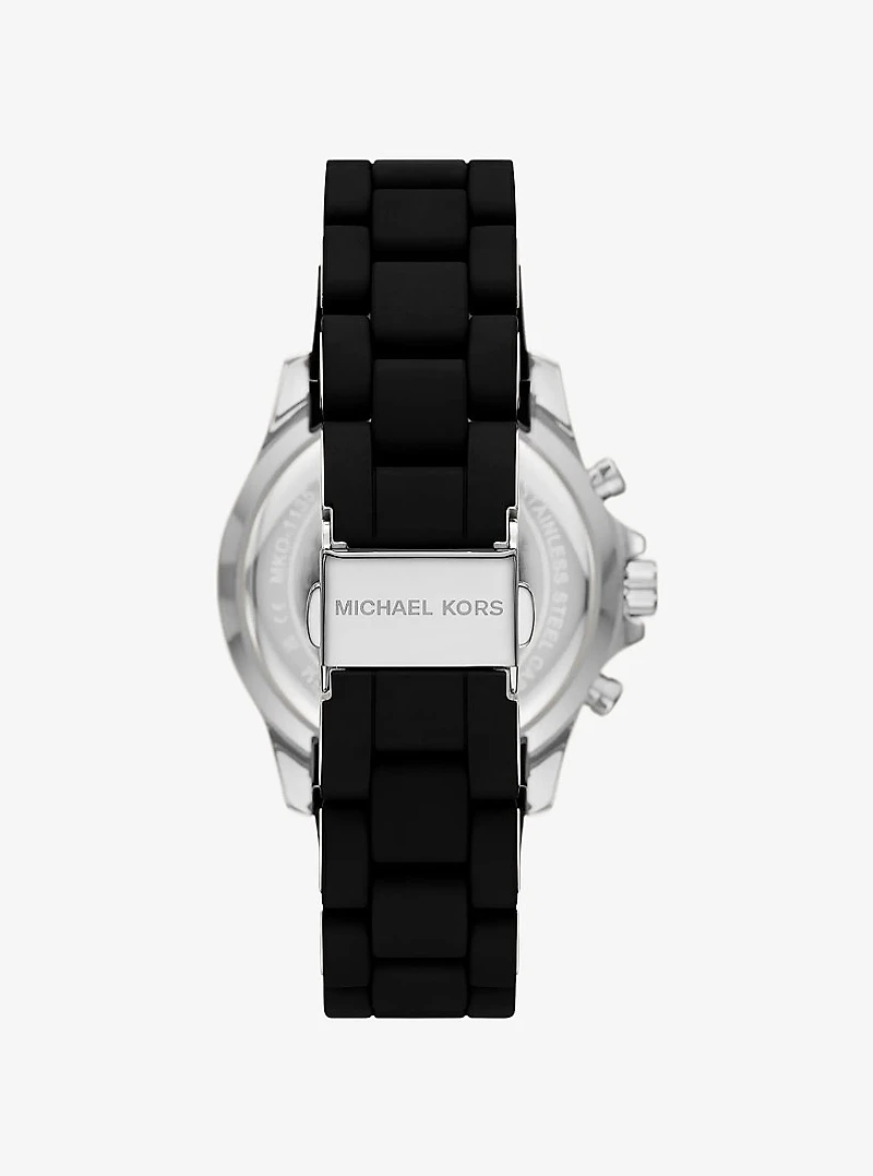 Oversized Everest Pavé Silver-Tone Watch