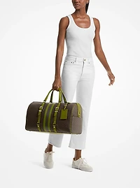 Bedford Travel Extra-Large Signature Logo Stripe Weekender Bag