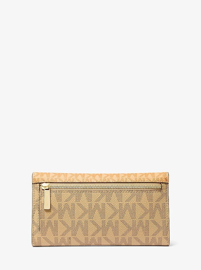 Jet Set Large Signature Logo Tri-Fold Wallet