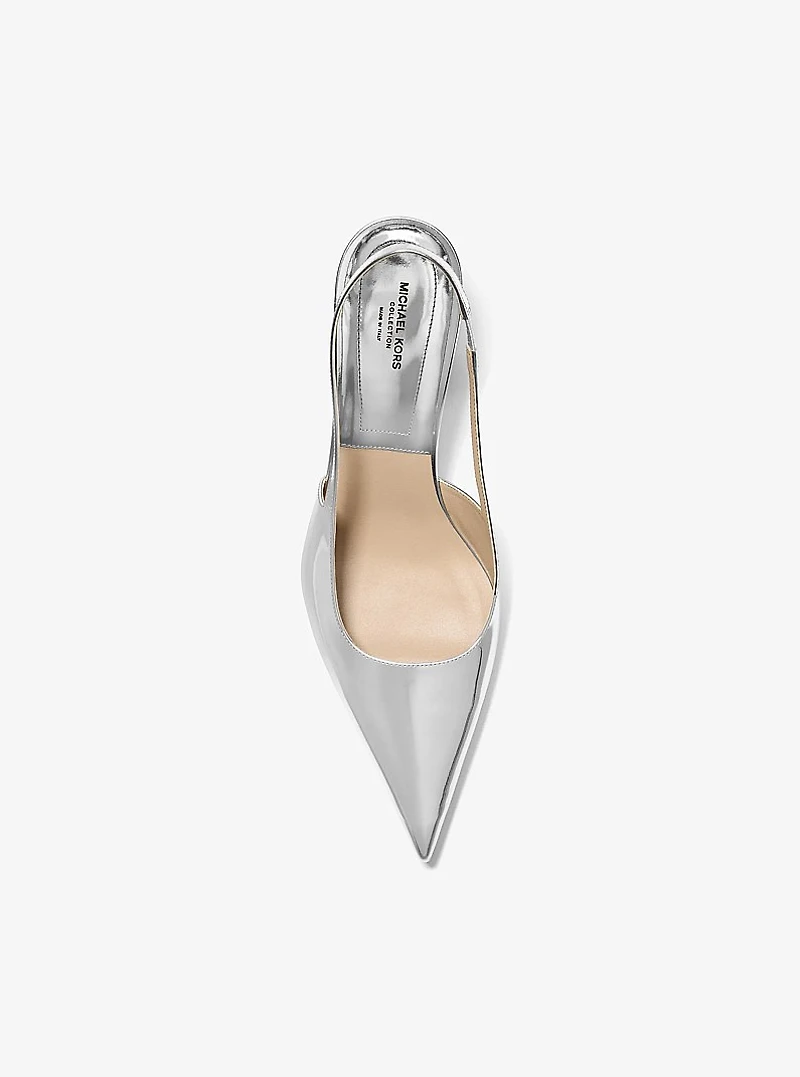 Emma Metallic Leather Slingback Pump