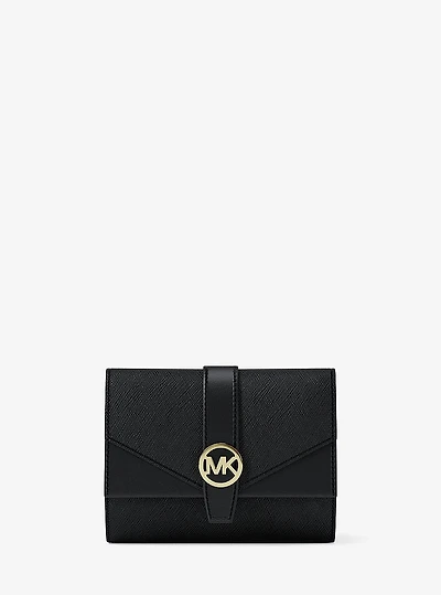 Greenwich Medium Saffiano Leather Trifold Wallet