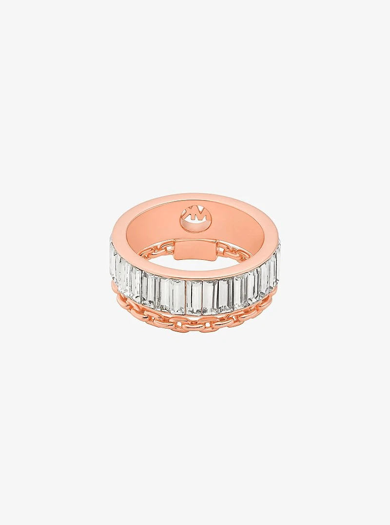Cubic Zirconia Double Layered Ring