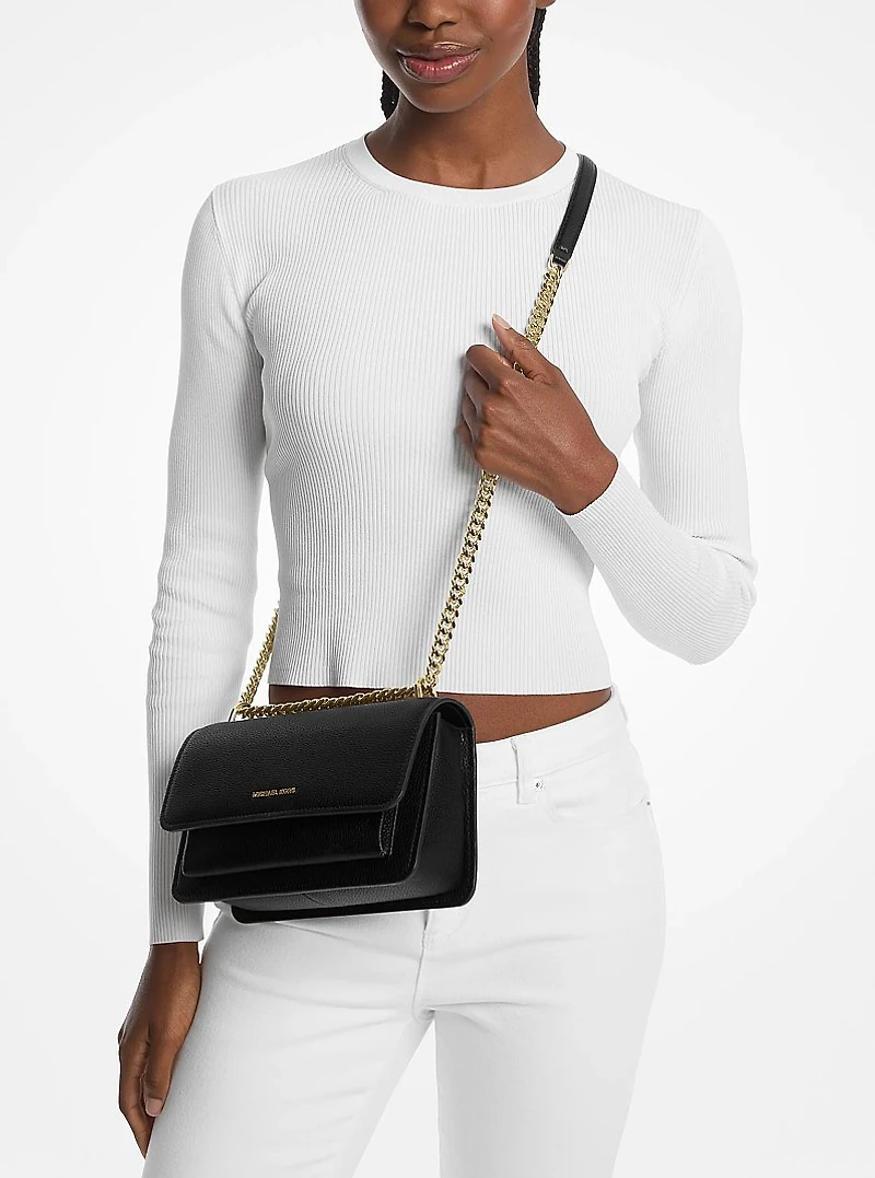 Claire Large Pebbled Leather Shoulder Bag