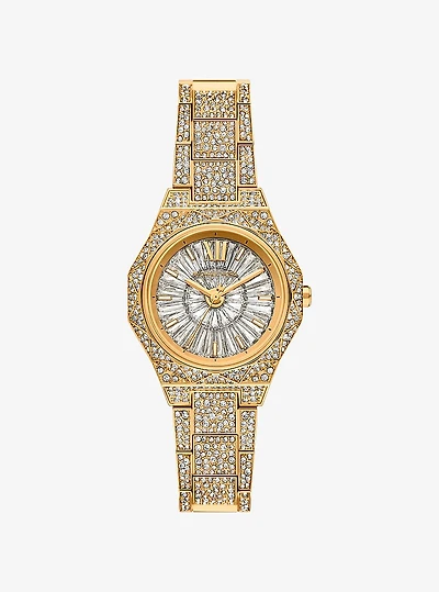 Mini Raquel Pavé Gold-Tone Watch