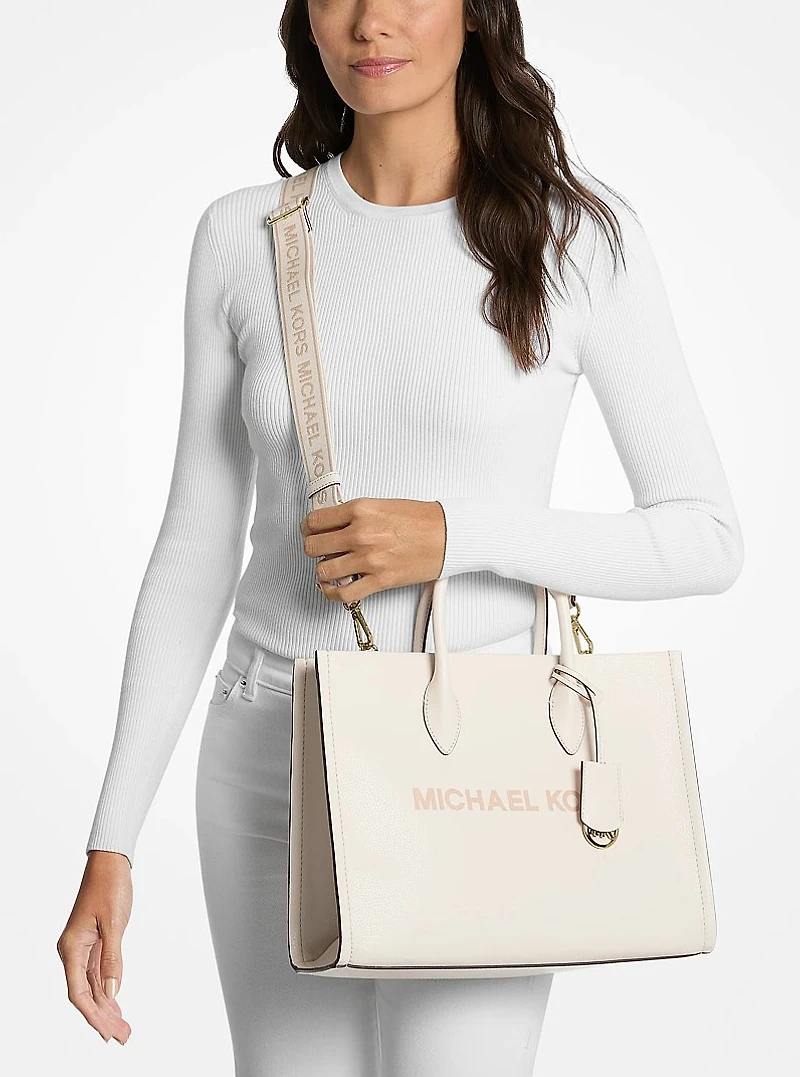 Mirella Medium Pebbled Leather Tote Bag