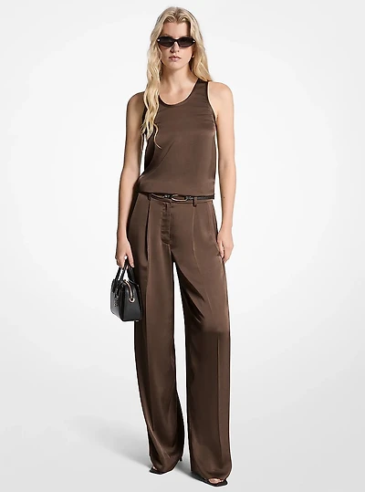Drapey Satin Wide Leg Pants
