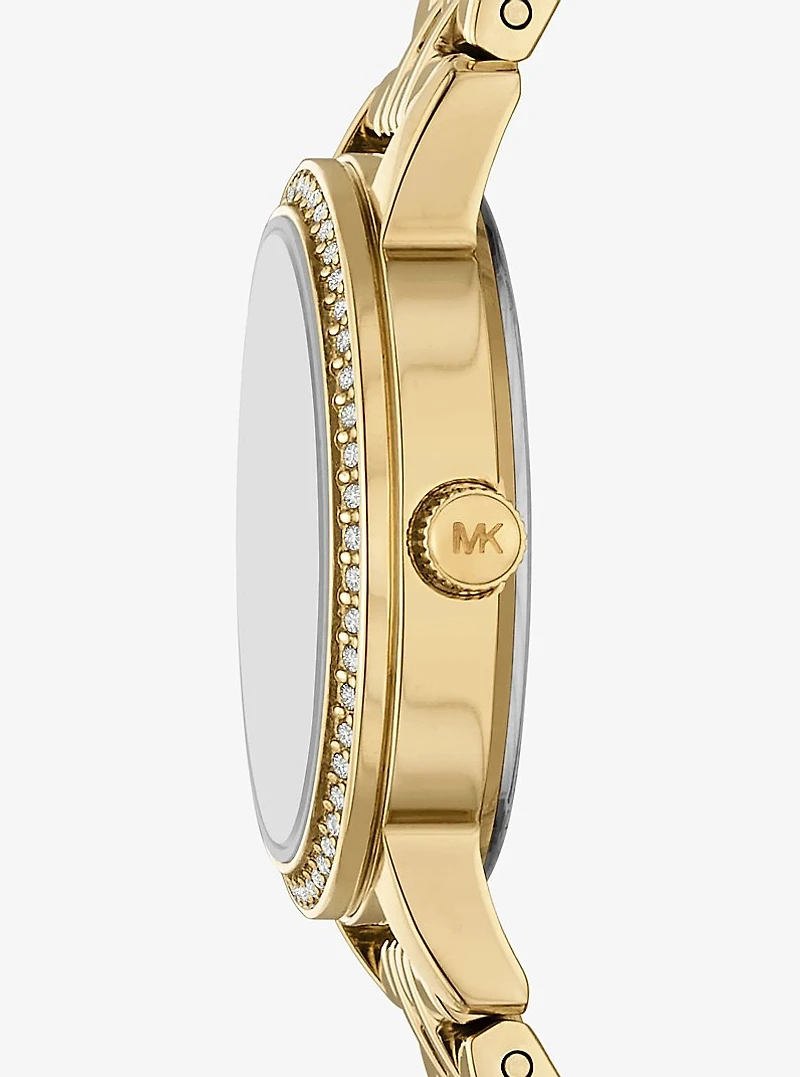 Mini Melissa Pavé Gold-Tone Watch