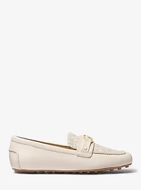 Mandy Leather and Signature Logo Moccasin Loafer