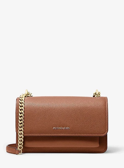 Claire Large Pebbled Leather Shoulder Bag