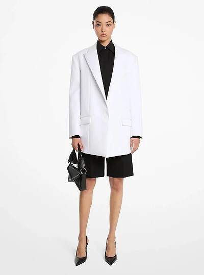 Oversized Stretch Cotton Blazer