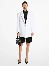 Oversized Stretch Cotton Blazer
