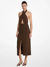 Wool Crepe Pencil Skirt