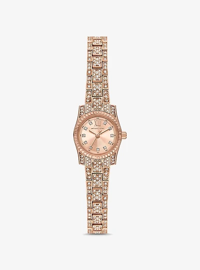 Mini Lexington Pavé Rose Gold-Tone Watch