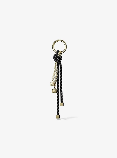 Gold-Tone and Speckled Cord Bag Charm