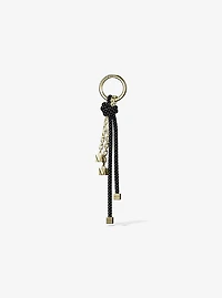 Gold-Tone and Speckled Cord Bag Charm