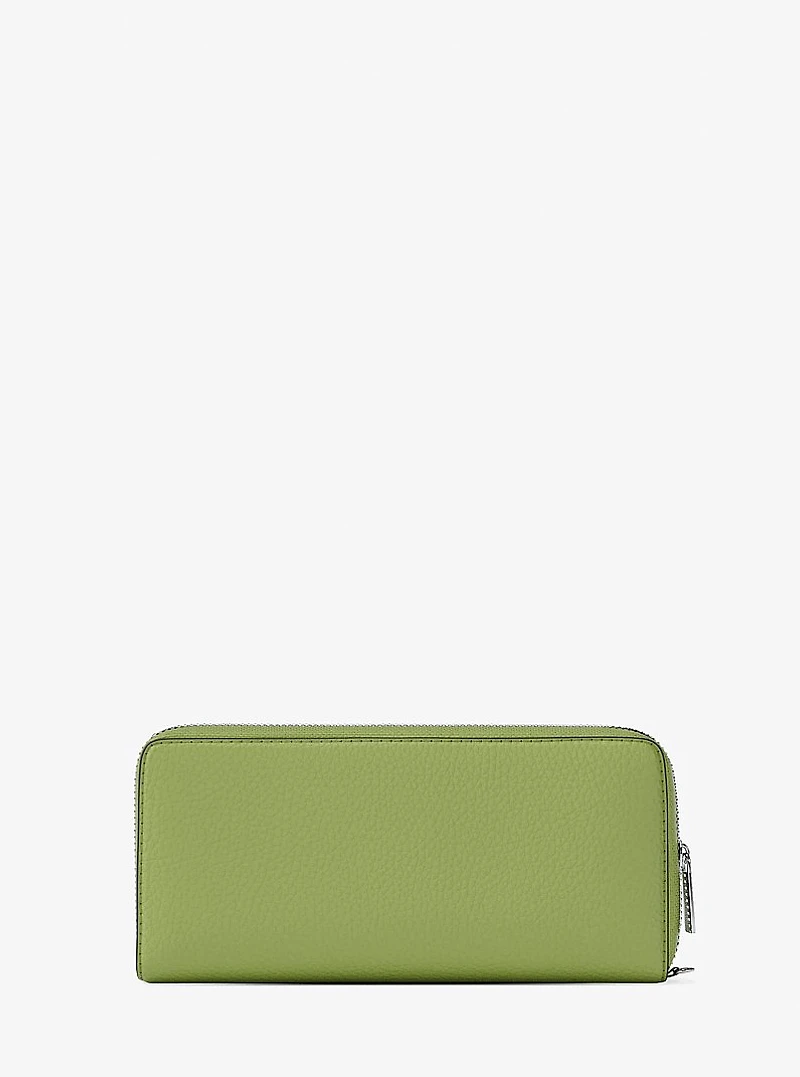 Large Pebbled Leather Continental Wallet