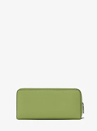 Large Pebbled Leather Continental Wallet