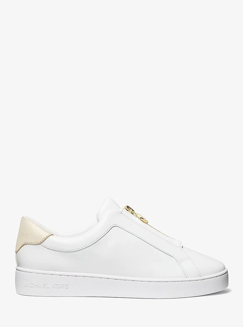 Keaton Leather Zip-Up Sneaker