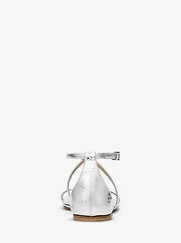 Polly Metallic Python Embossed Leather Sandal