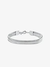 Precious Metal-Plated Brass Snake Chain Bracelet