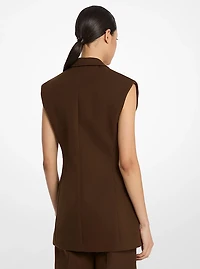 Stretch Cotton Sleeveless Jacket