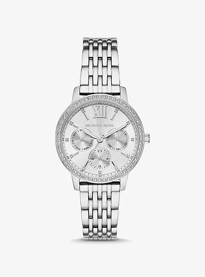 Melissa Pavé Silver-Tone Watch