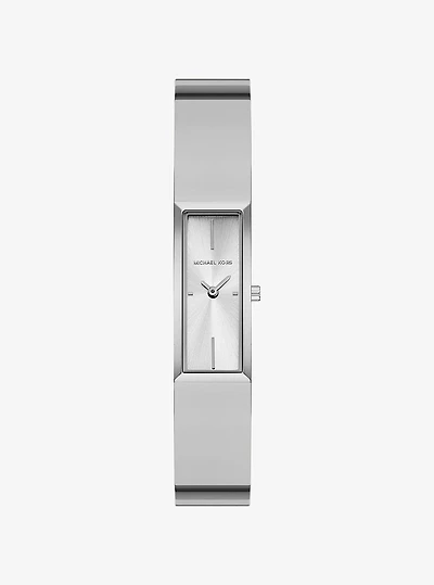 Yazmeen Silver-Tone Bangle Watch