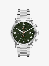 Oversized Panorama Silver-Tone Watch