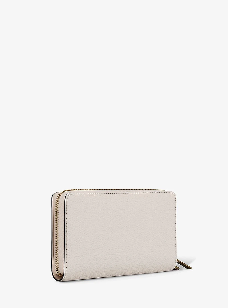 Large Pebbled Leather Smartphone Wristlet