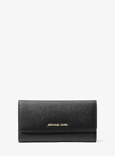 Jet Set Travel Crossgrain Leather Tri-Fold Wallet