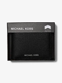 Cooper Pebbled Leather Billfold Wallet With Coin Pouch