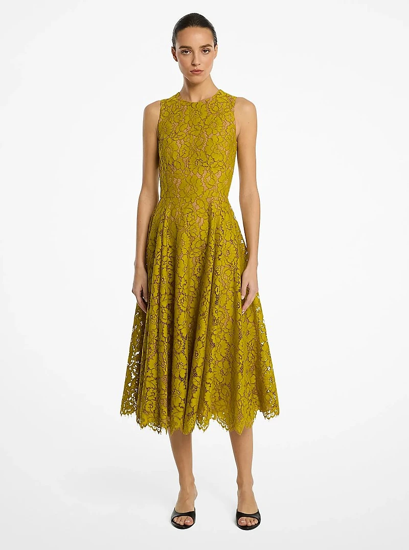 Cotton Blend Floral Lace Dance Dress