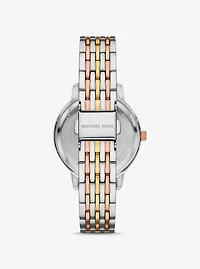 Melissa Pavé Tri-Tone Watch