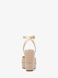 Larissa Metallic Canvas Espadrille Wedge