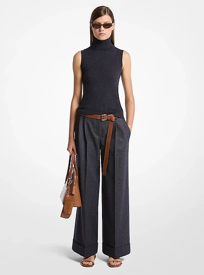 Cashmere Sleeveless Turtleneck