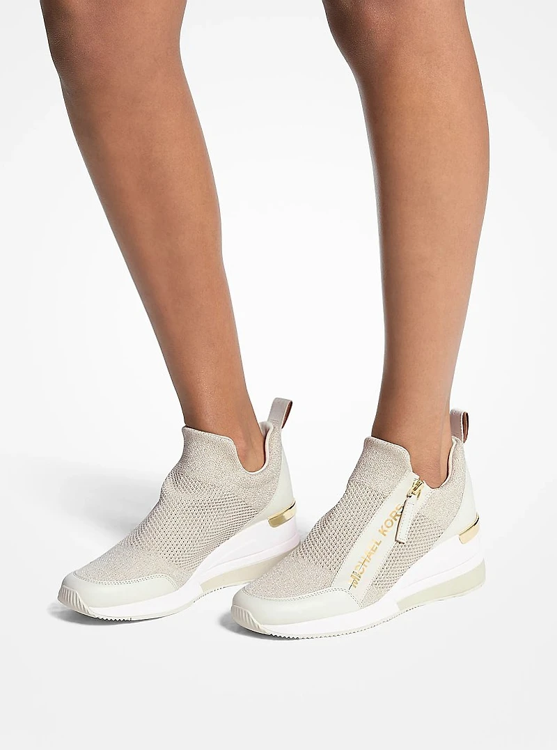 Willis Metallic Stretch Knit Trainer