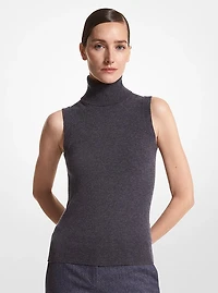 Cashmere Sleeveless Turtleneck