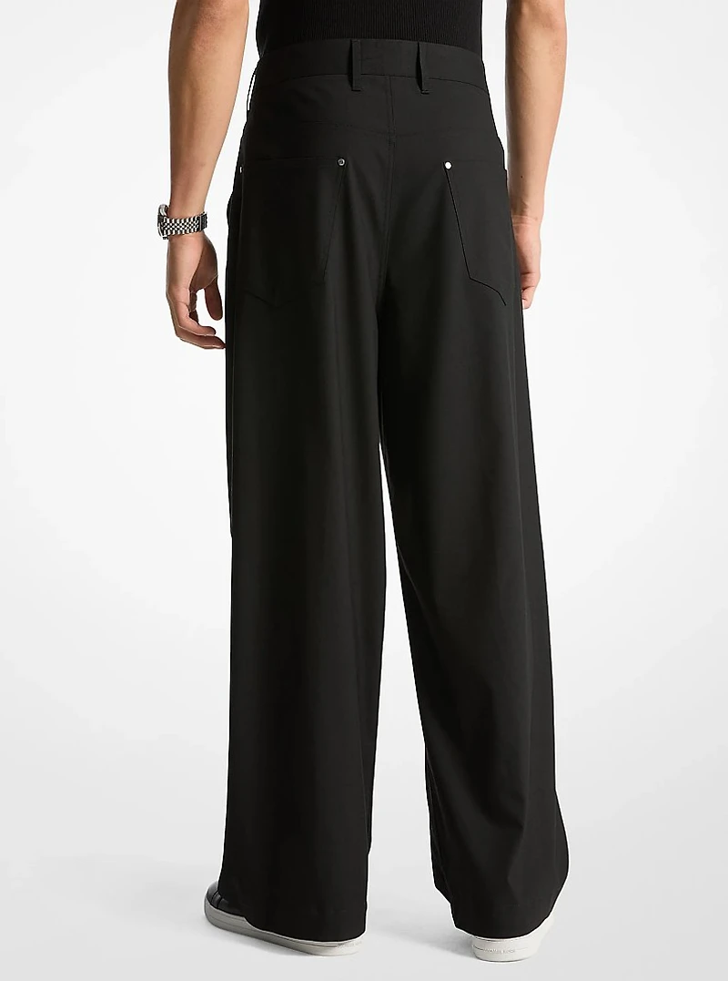 Pleated Wide-Leg Pants