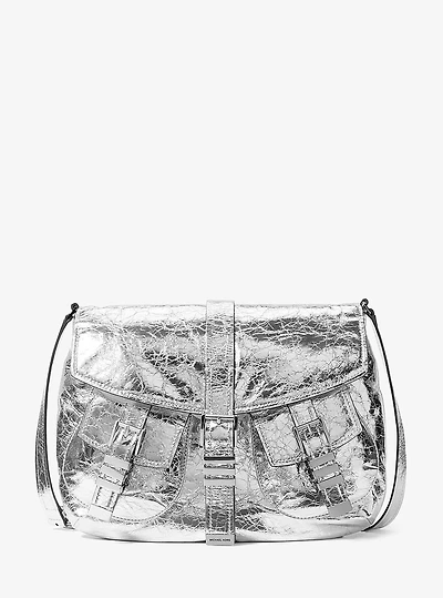 Darrington Large Crackled Leather Shoulder Bag