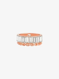 Cubic Zirconia Double Layered Ring