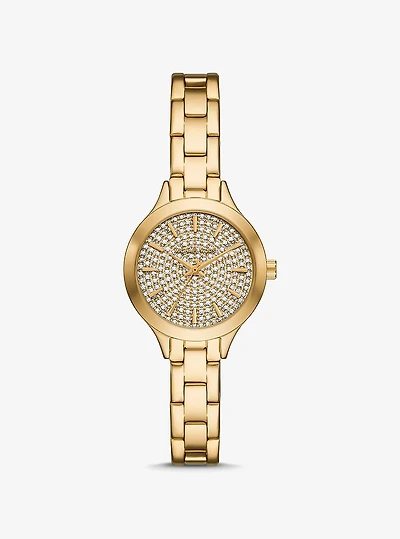 Mini Aspyn Pavé Gold-Tone Watch
