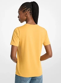 Studded Logo Charm Organic Cotton Jersey T-Shirt