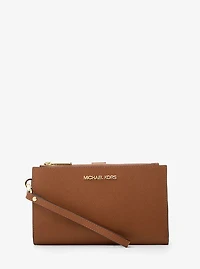 Jet Set Large Leather Smartphone Wristlet Wallet
