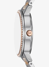 Melissa Pavé Tri-Tone Watch
