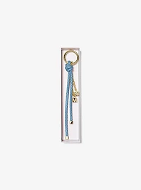 Gold-Tone and Speckled Cord Bag Charm