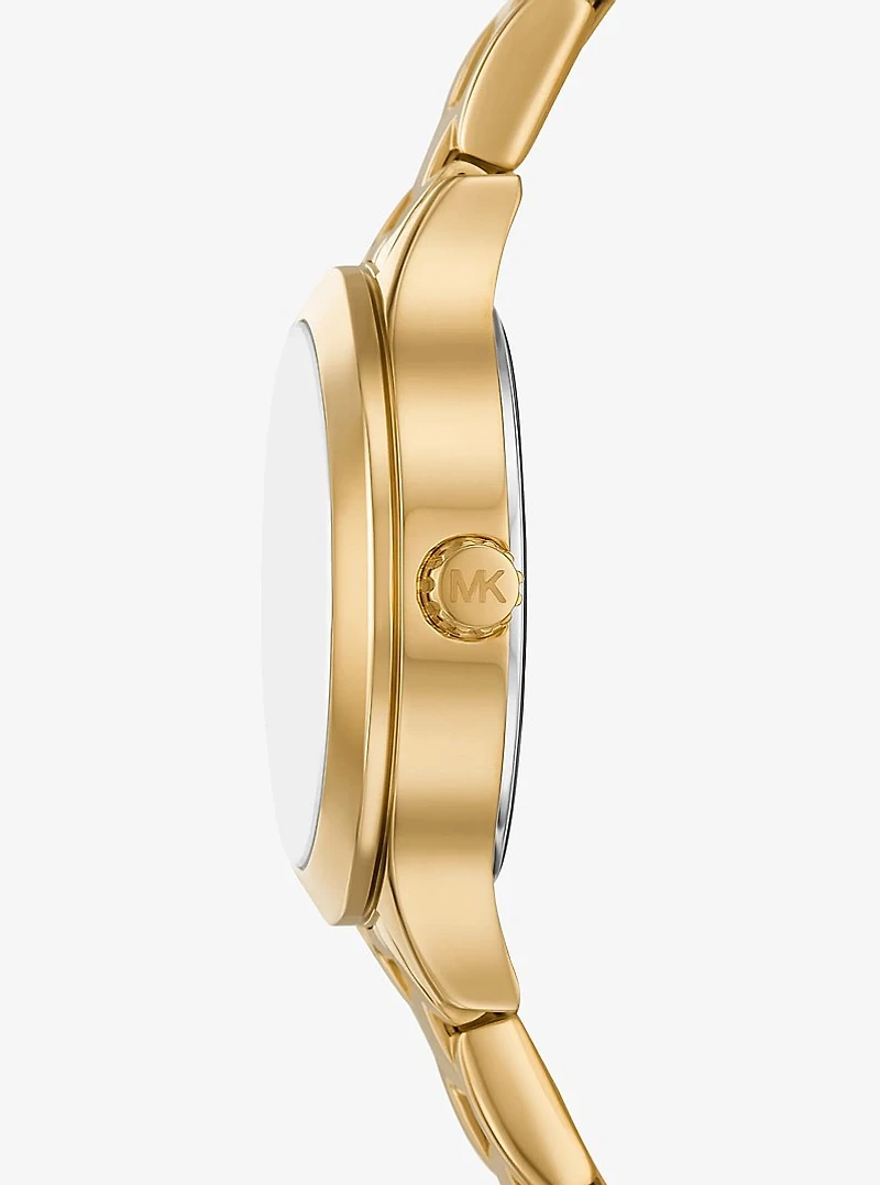 Mini Aspyn Pavé Gold-Tone Watch