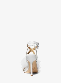Whitby Feather Trim Leather Sandal