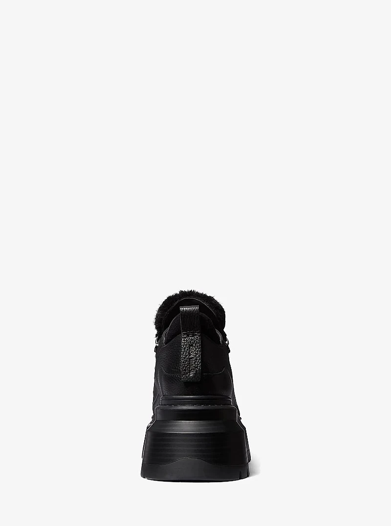 Shiloh Leather and Faux Fur Platform Boot