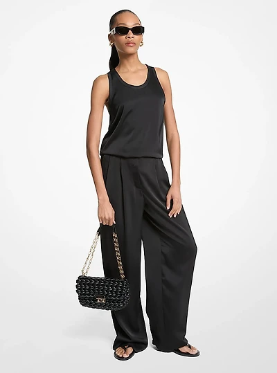 Drapey Satin Wide Leg Pants