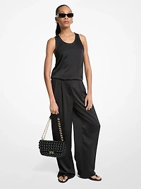 Drapey Satin Wide Leg Pants